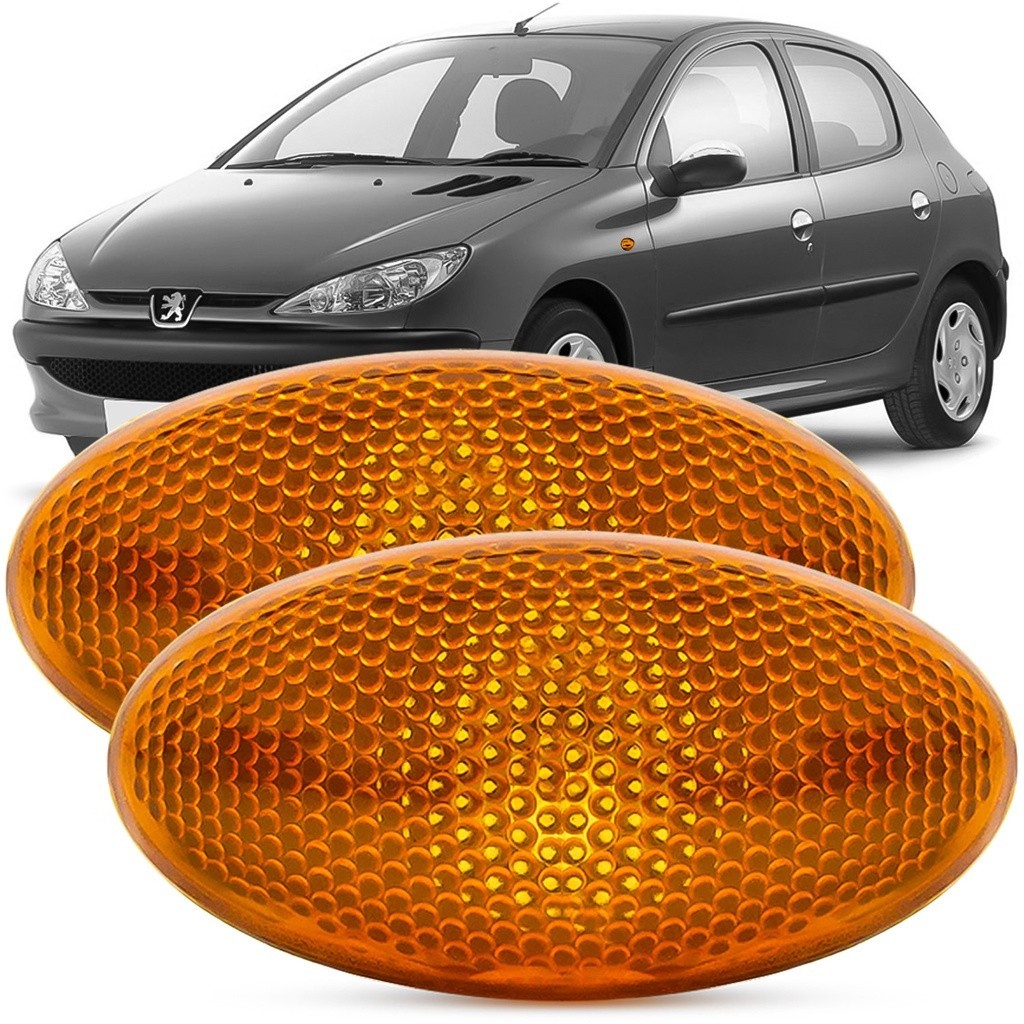 Par Lanterna Lateral Peugeot 206 00 A 10 Ambar Seta Pisca