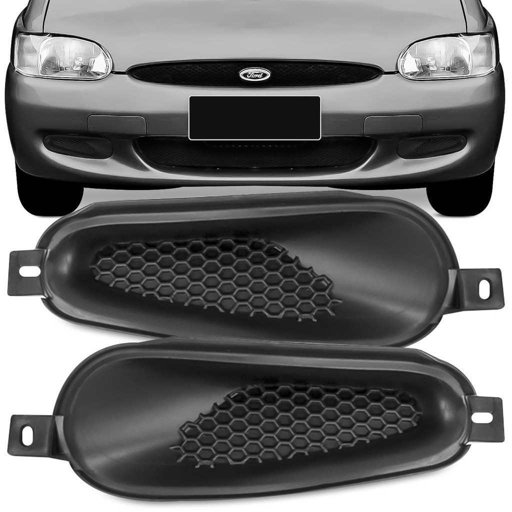Grade Farol Milha Escort Zetec 97 À 02 Preta Sem Furo