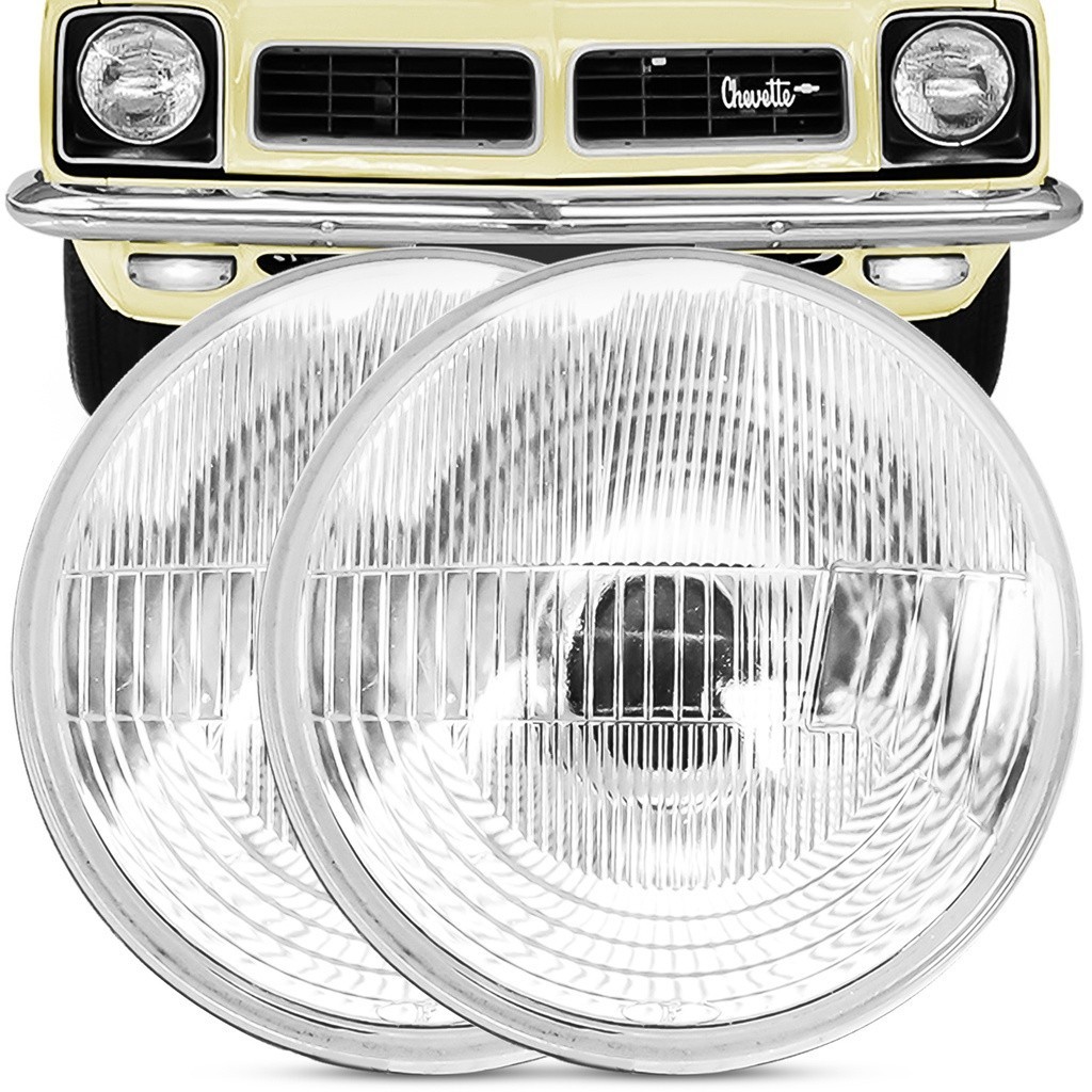 Par Bloco Farol Chevette 74 75 76 77 78 79 80 Lente Estriada
