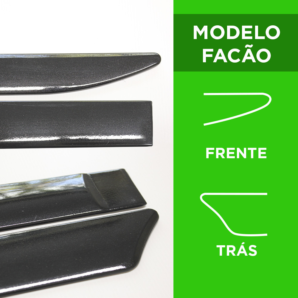Friso Lateral para C3 2022 A 2025 Ponta Facão Cor Original e com Grafia em Adesivo - Modelo Universal Compatível — imagem 2 de 2