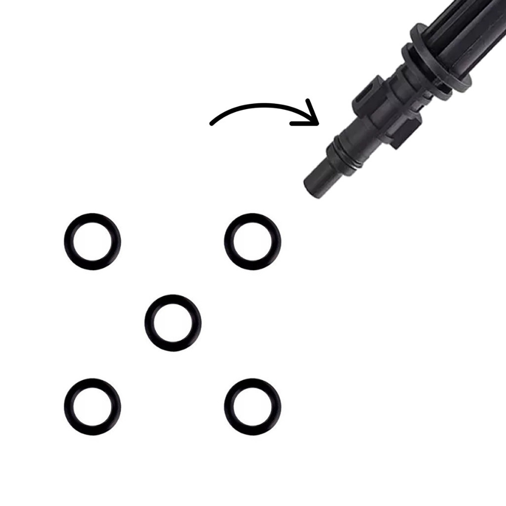 Anel Oring Borrachinha Vedação Compatível Com Lança Lavadora Tramontina Master 1900Psi 1800W - 05 Unidades
