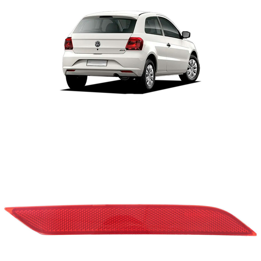 Refletor Parachoque Traseiro Gol G7 2016 2017 2018 Rubi Lente Acrílico