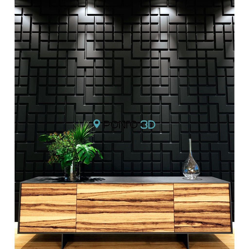 10 Placas 3D - Decoração para Parede - 50x50cm Berlim