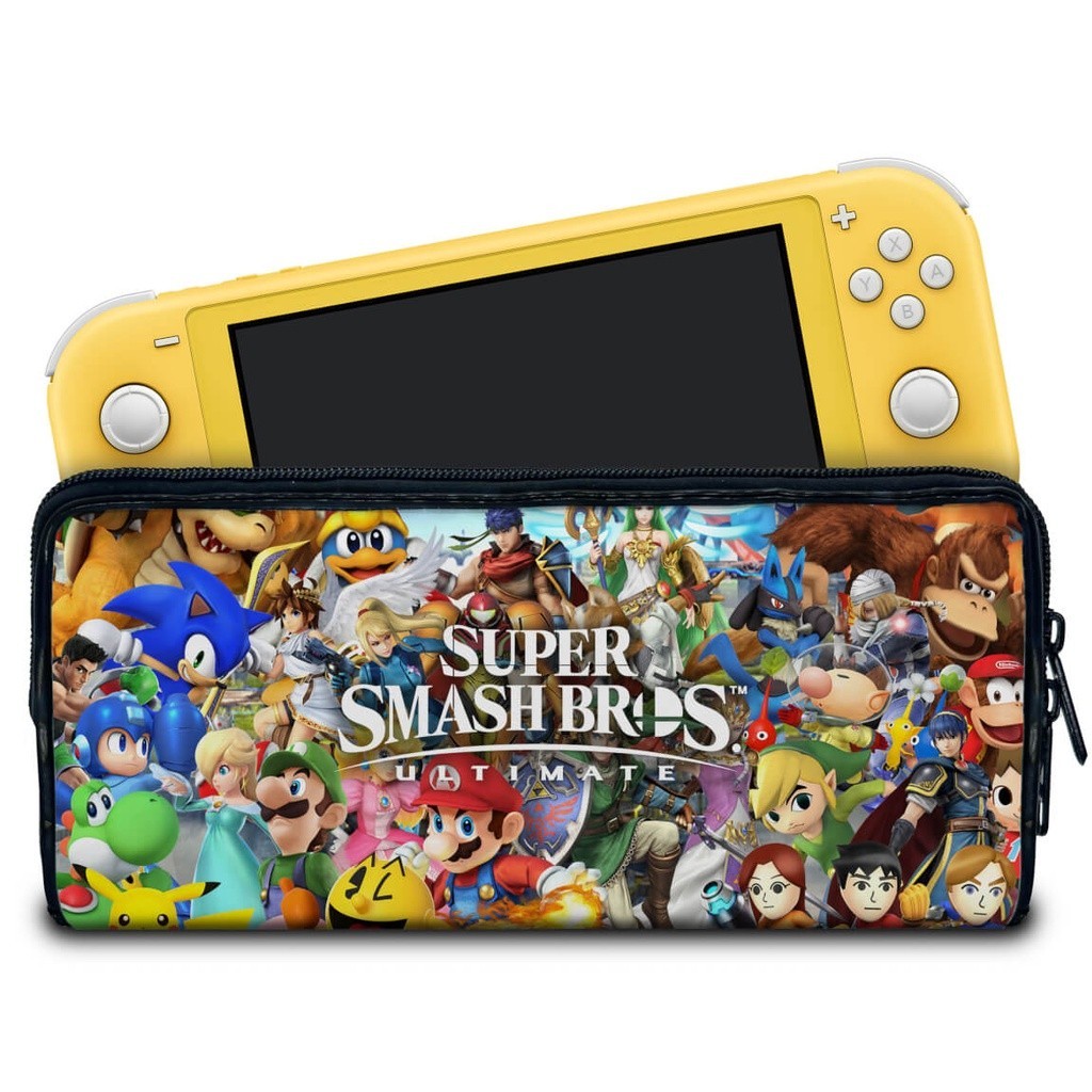 Case para Nintendo Switch Lite Bolsa Estojo - Super Smash Bros. Ultimate