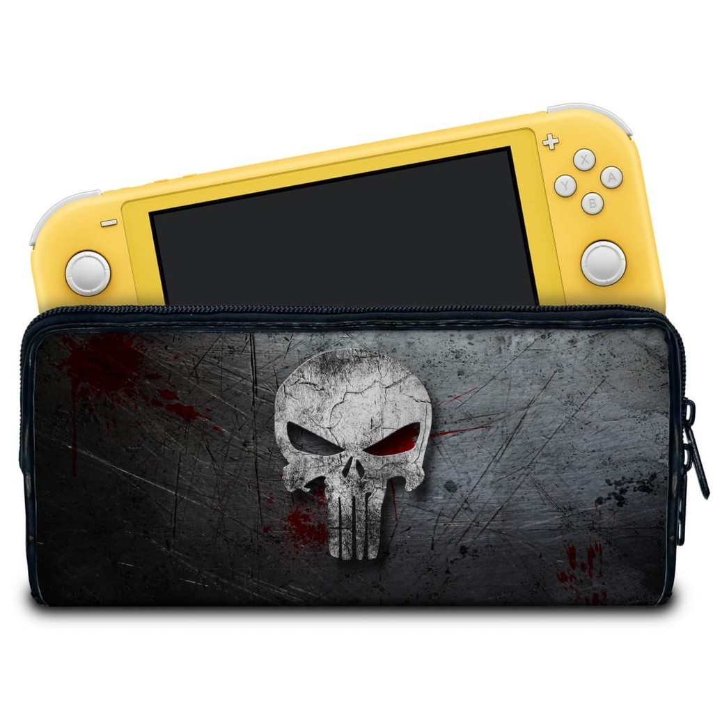 Case para Nintendo Switch Lite Bolsa Estojo - The Punisher Justiceiro