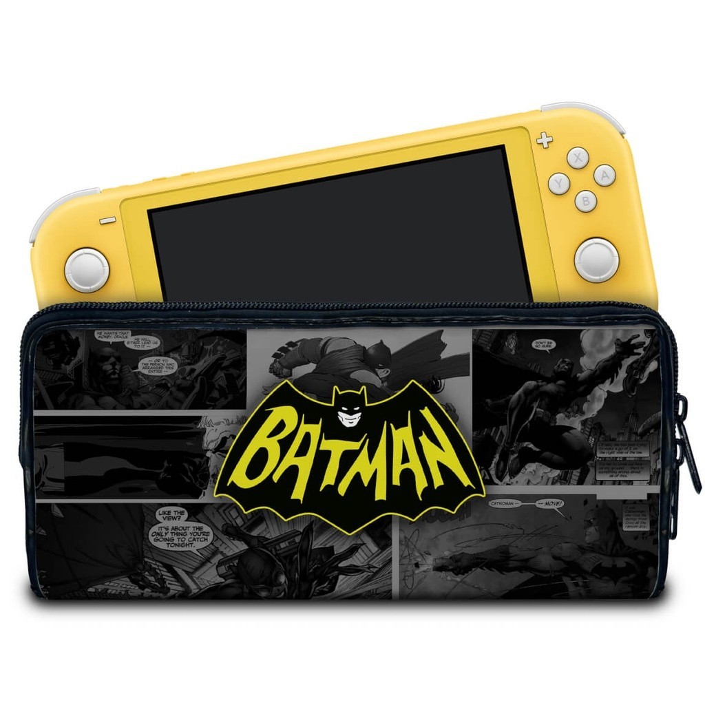 Case para Nintendo Switch Lite Bolsa Estojo - Batman Comics