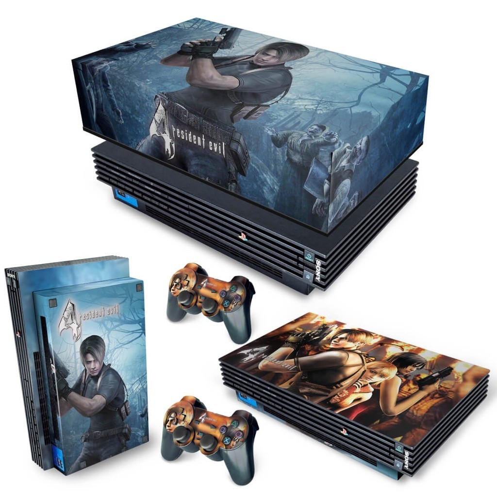 Capa Anti Poeira e Skin PS2 Fat - Resident Evil 4