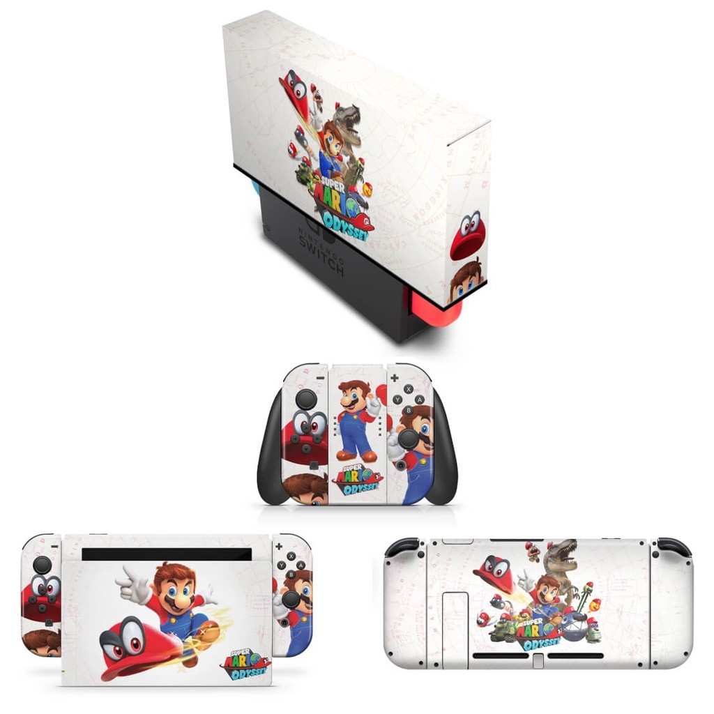 Capa Anti Poeira e Skin Nintendo Switch - Super Mario Odyssey
