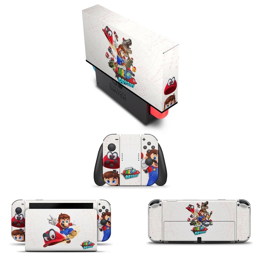 Capa Anti Poeira e Skin Nintendo Switch Oled - Super Mario Odyssey
