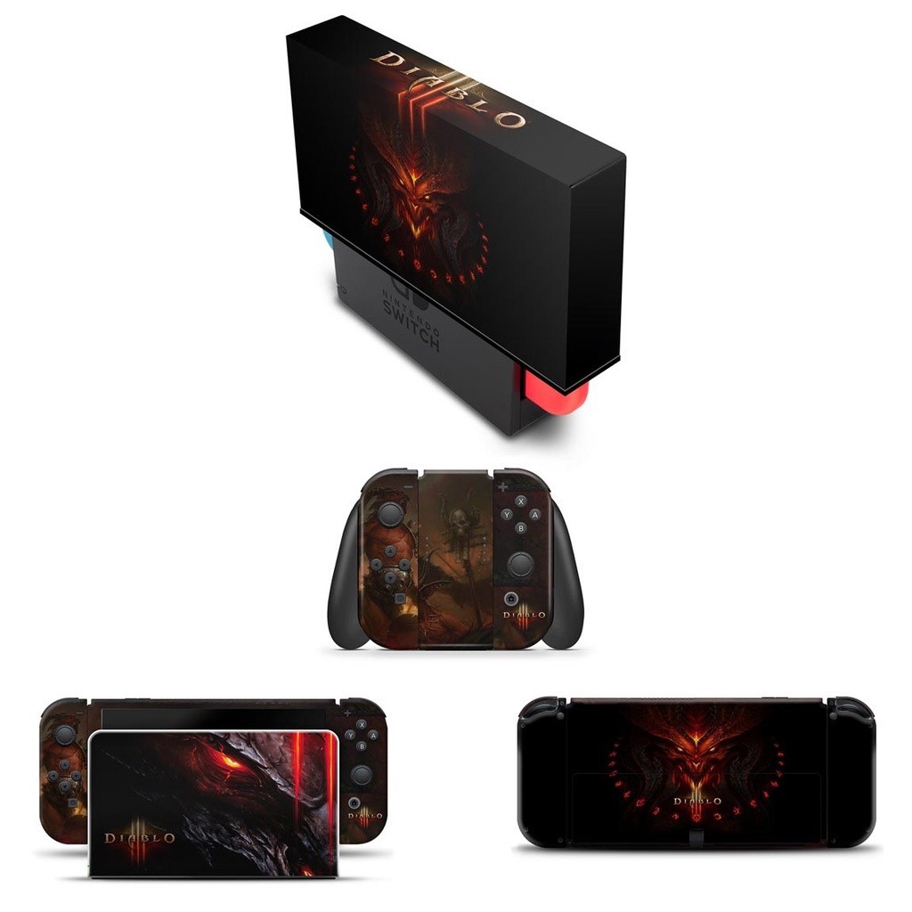 Capa Anti Poeira e Skin Nintendo Switch Oled - Diablo Iii