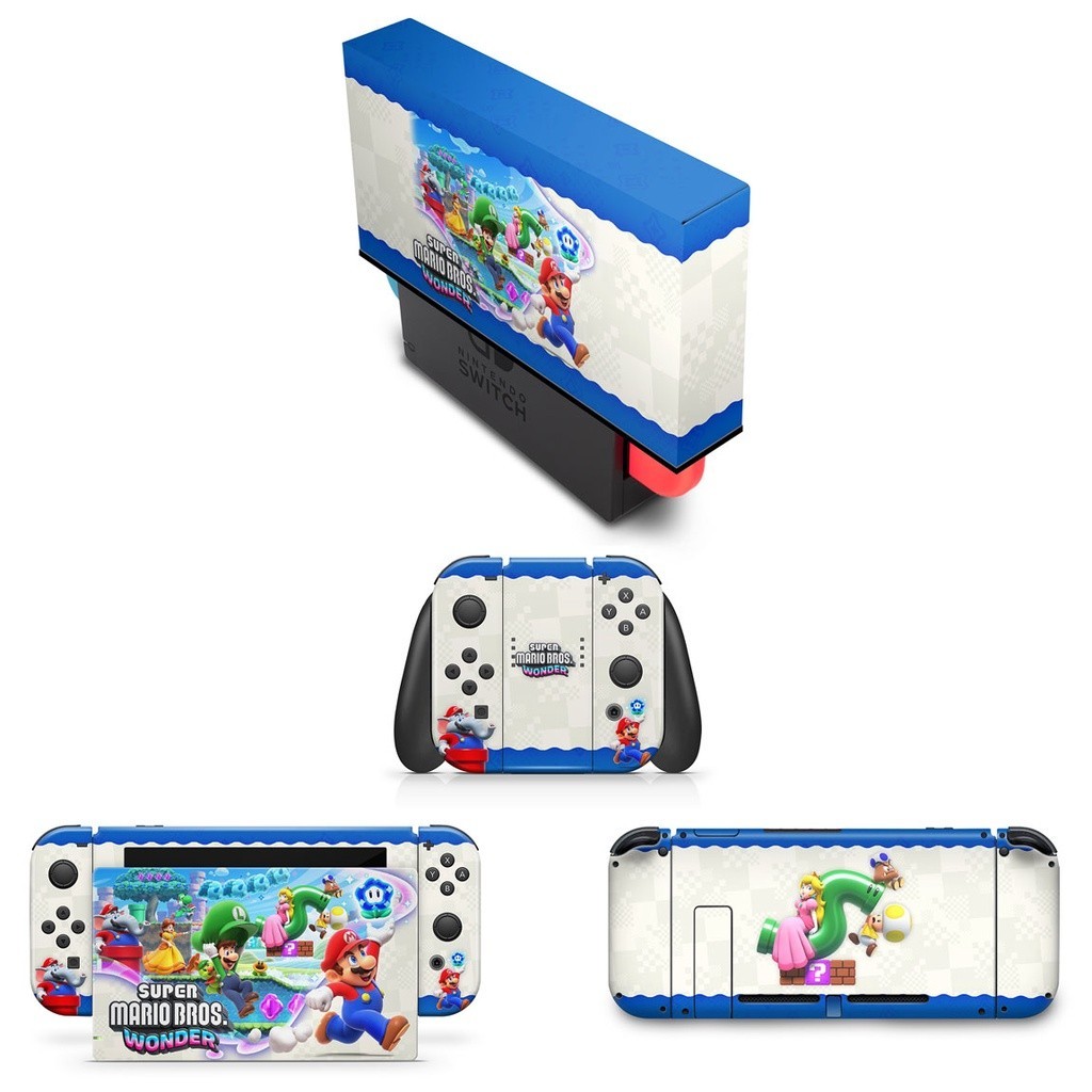 Capa Anti Poeira e Skin Nintendo Switch - Super Mario Bros. Wonder