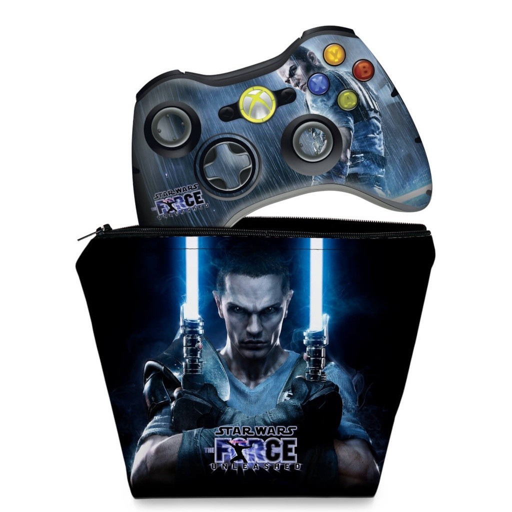 Capa Case e Skin Adesivo Xbox 360 Controle - Star Wars Force 2 - 2 Ud