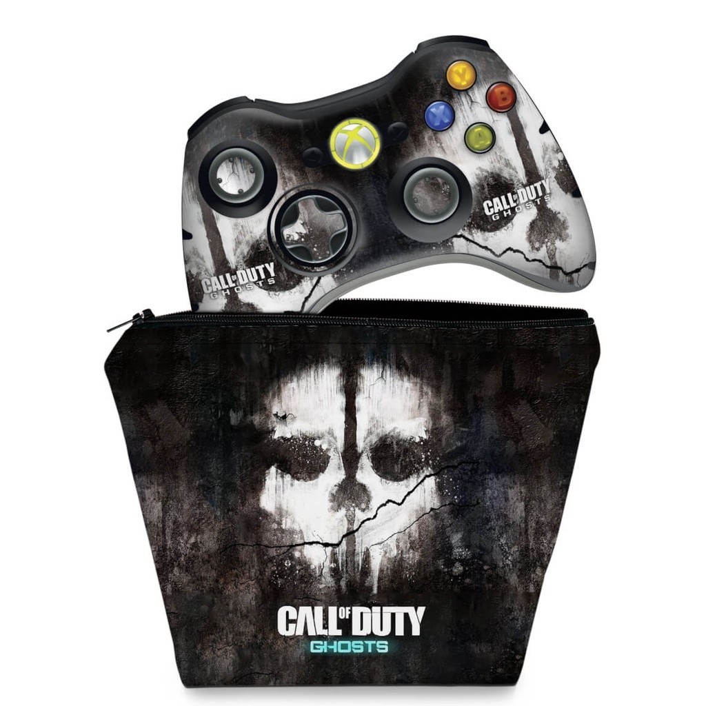Capa Case e Skin Adesivo Xbox 360 Controle - Call Of Duty Ghosts