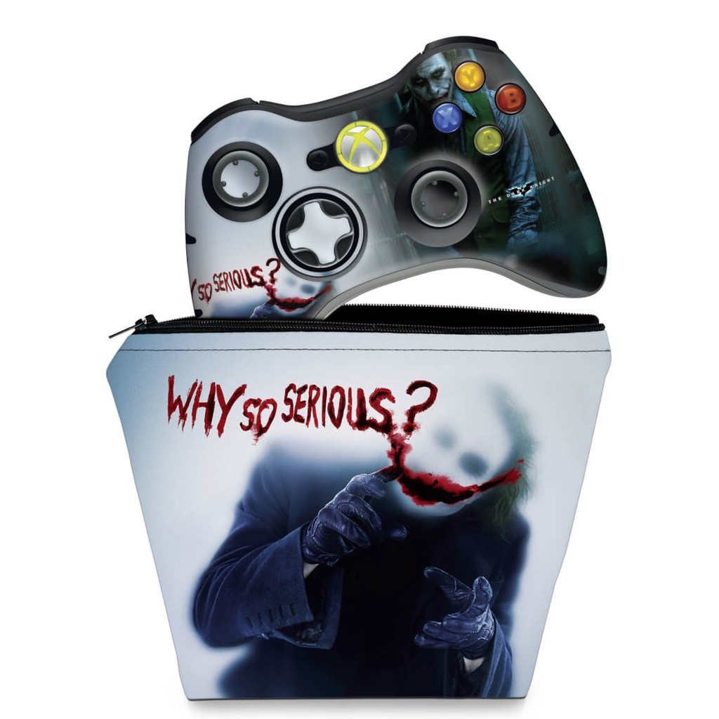 Capa Case e Skin Adesivo Xbox 360 Controle - Coringa Joker #a
