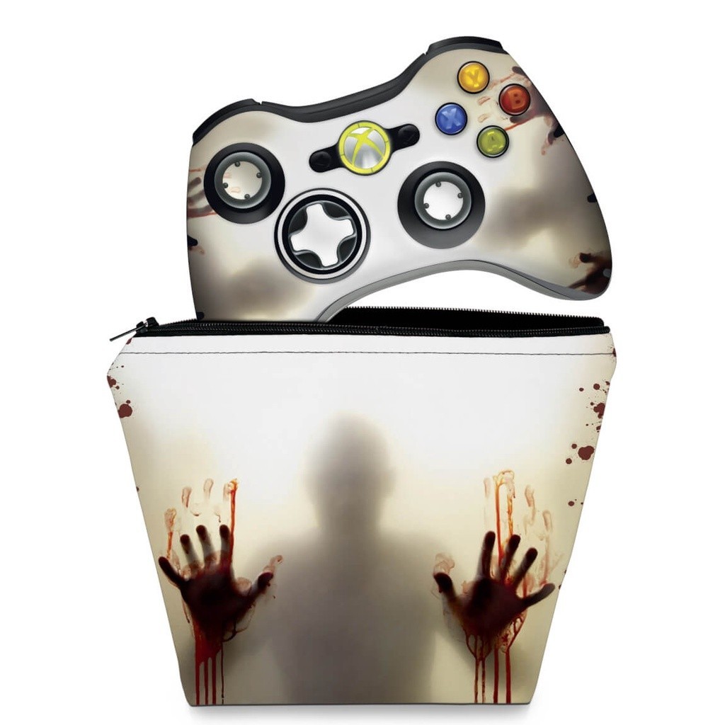 Capa Case e Skin Adesivo Xbox 360 Controle - Fear The Walking Dead