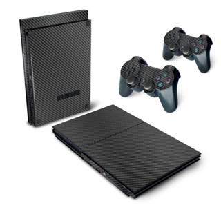 Skin PS2 Slim Adesivo - Fibra de Carbono Preto em Oferta na Shopee