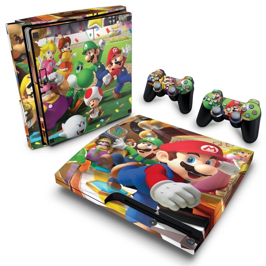 Skin PS3 Slim Adesivo - Super Mario