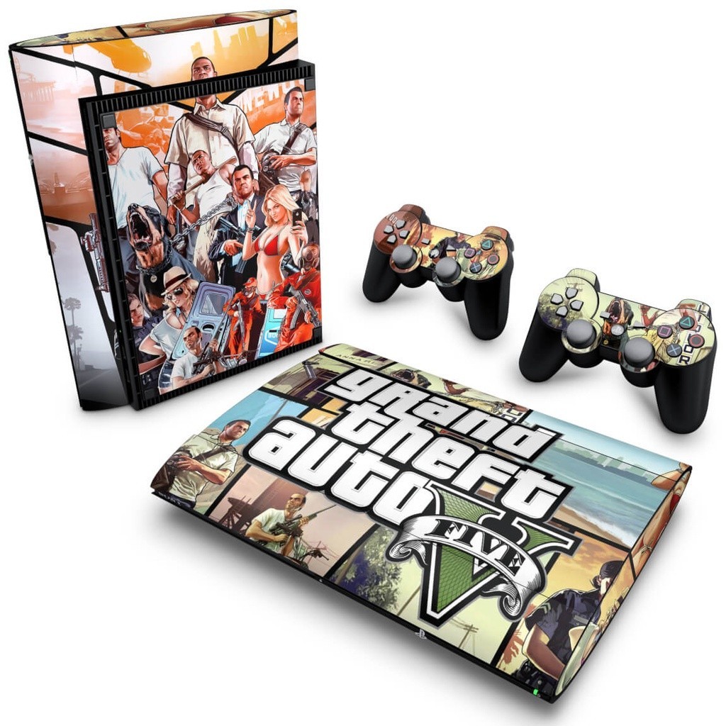 Skin PS3 Super Slim Adesivo - Gta V em Oferta na Shopee