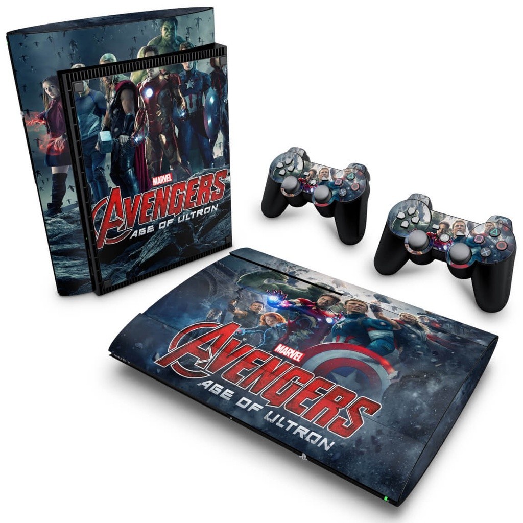 Skin PS3 Super Slim Adesivo - Vingadores 2: A Era De Ultron