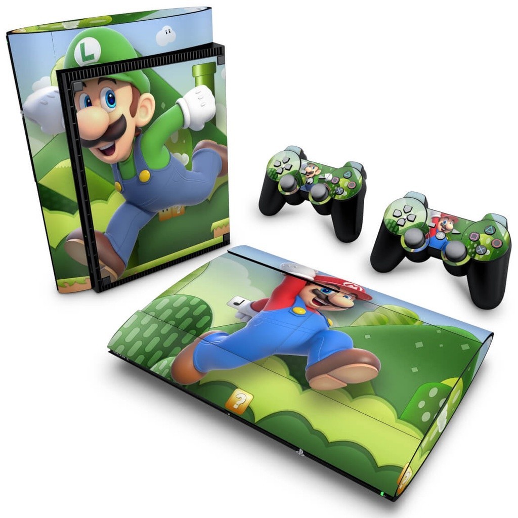 Skin PS3 Super Slim Adesivo - Mario & Luigi