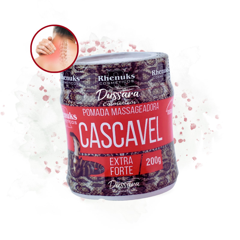 Pomada Para Massagem Muscular Cascavel (Extra-Forte) 200g Rhenuks