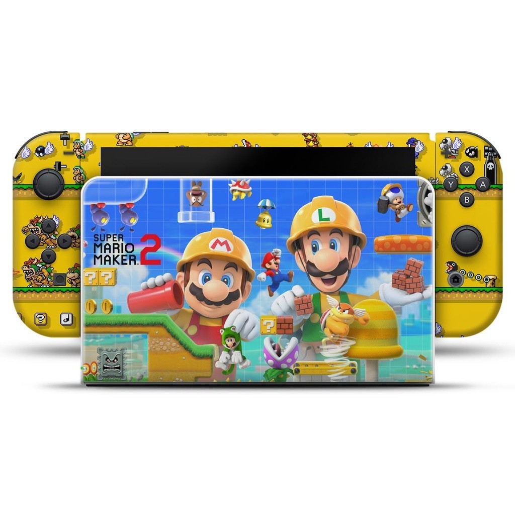 Skin Nintendo Switch Oled Adesivo - Super Mario Maker 2