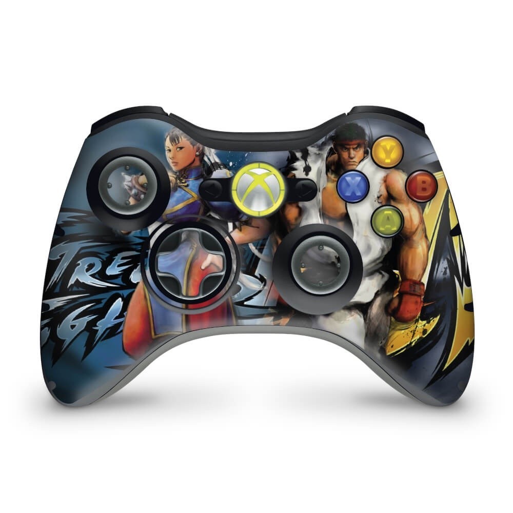 Skin Xbox 360 Controle Adesivo - Street Fighter 4 #b