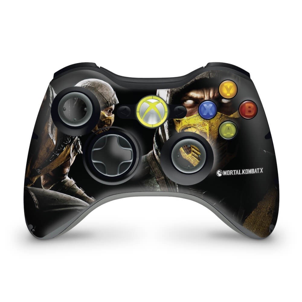 Skin Xbox 360 Controle Adesivo - Mortal Kombat X #a