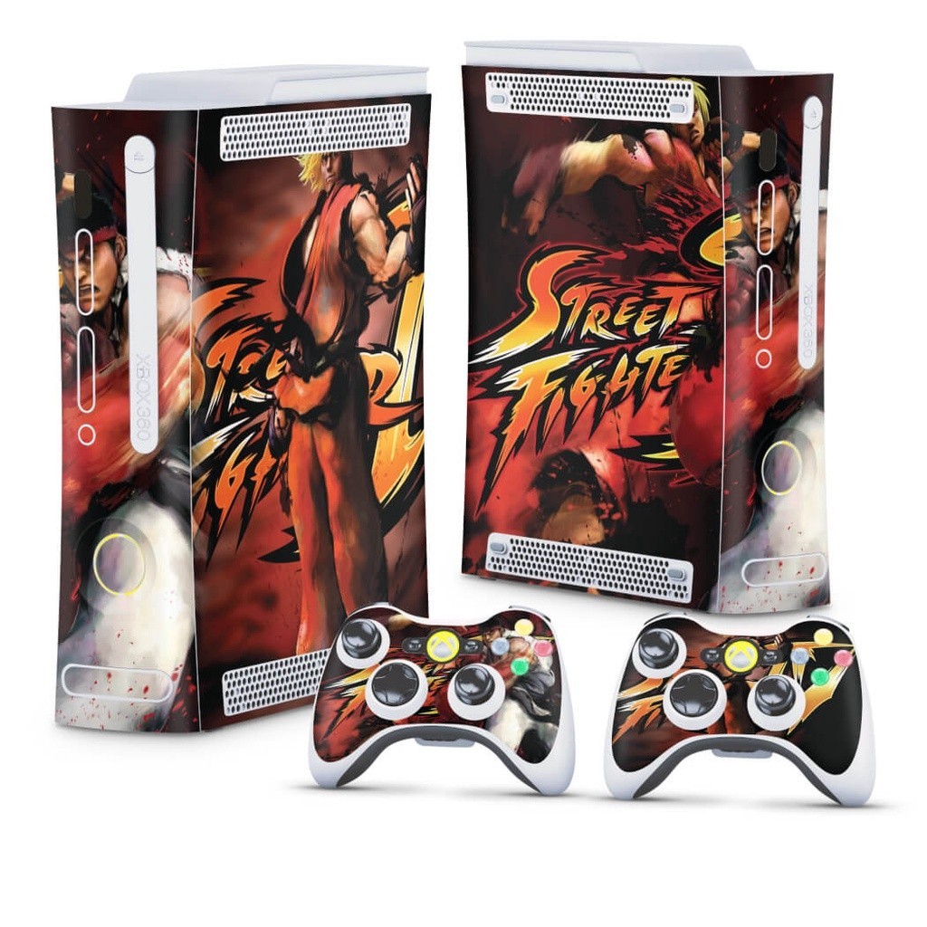 Skin Xbox 360 Fat Arcade Adesivo - Street Fighter 4 #A