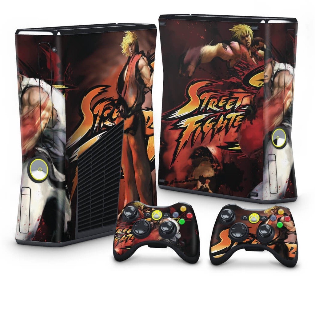 Skin Xbox 360 Slim Adesivo - Street Fighter 4 #A