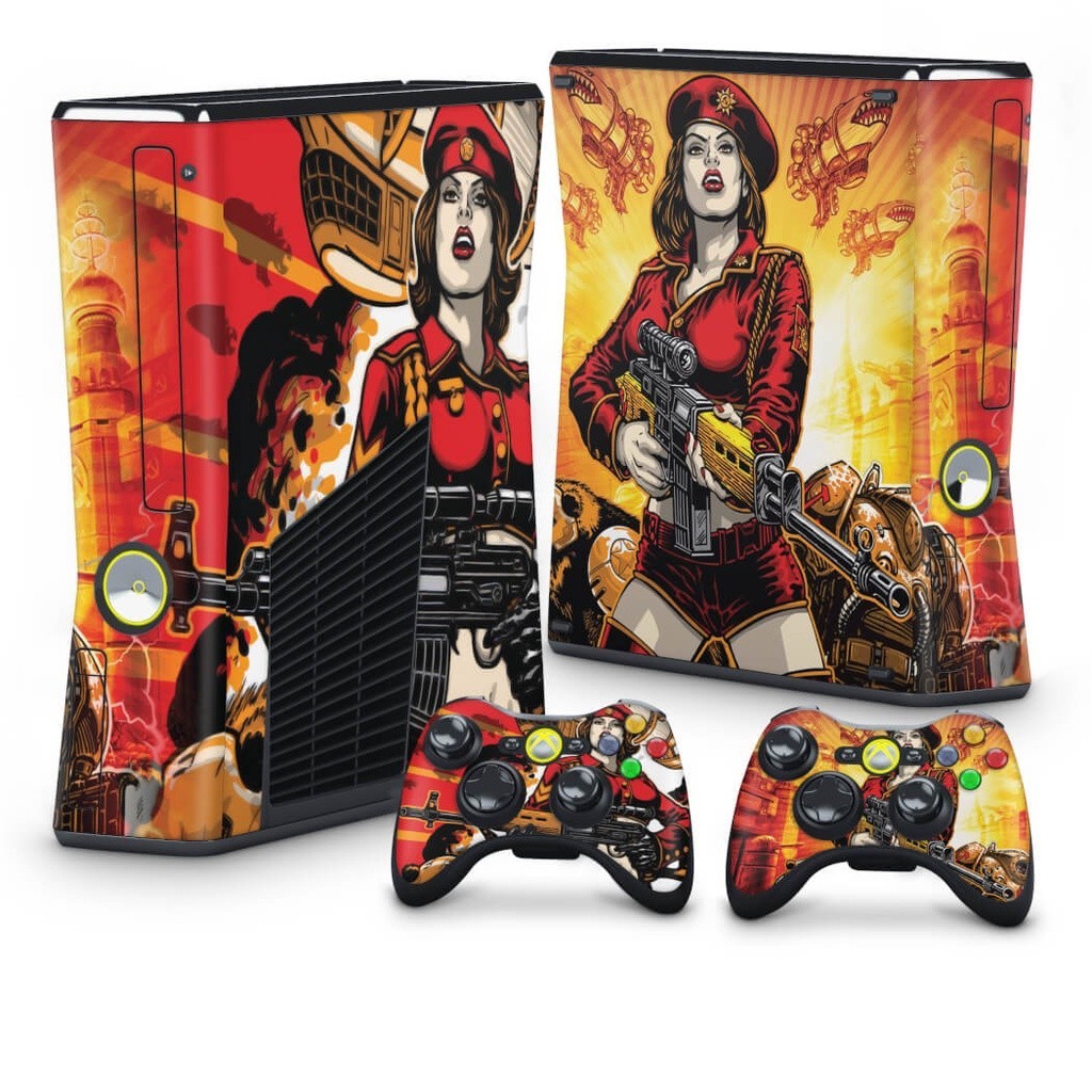 Skin Xbox 360 Slim Adesivo - Command And Conquer Red Alert