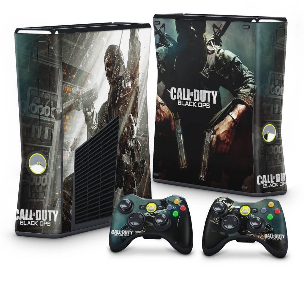 Skin Xbox 360 Slim Adesivo - Call Of Duty Black Ops