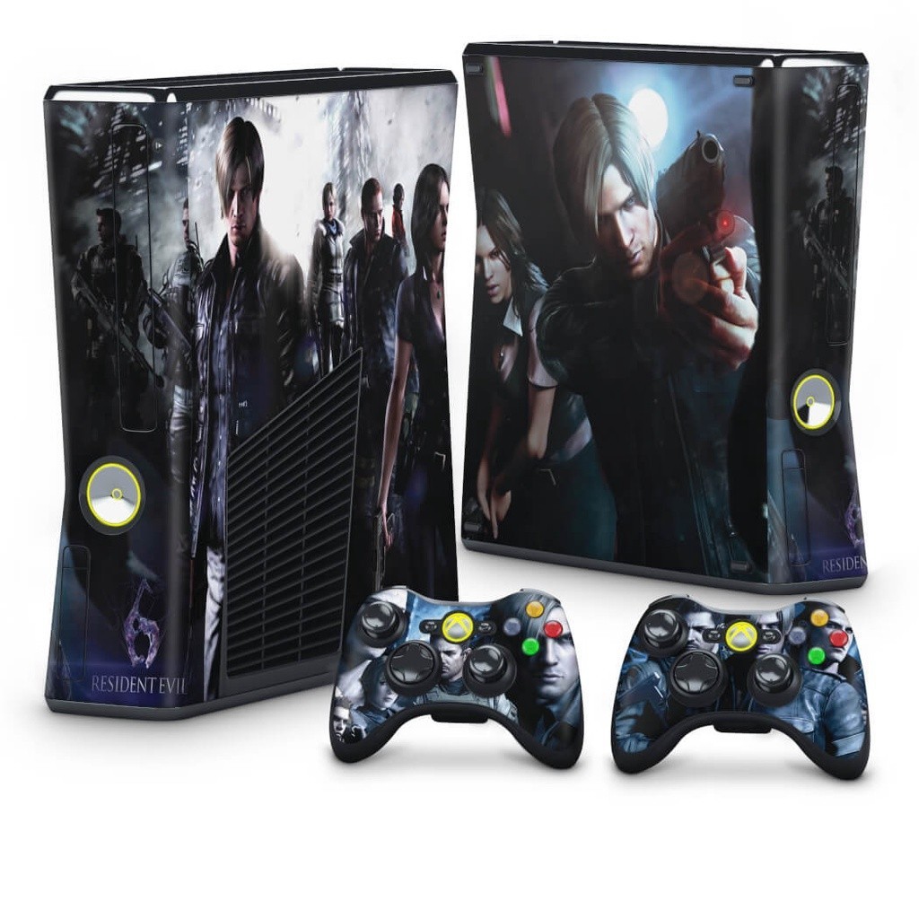 Skin Xbox 360 Slim Adesivo - Resident Evil 6