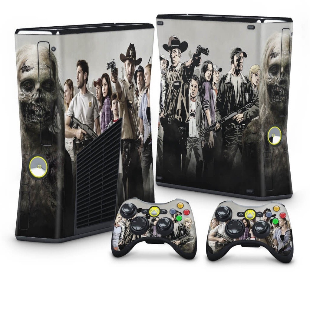 Skin Xbox 360 Slim Adesivo - The Walking Dead #A