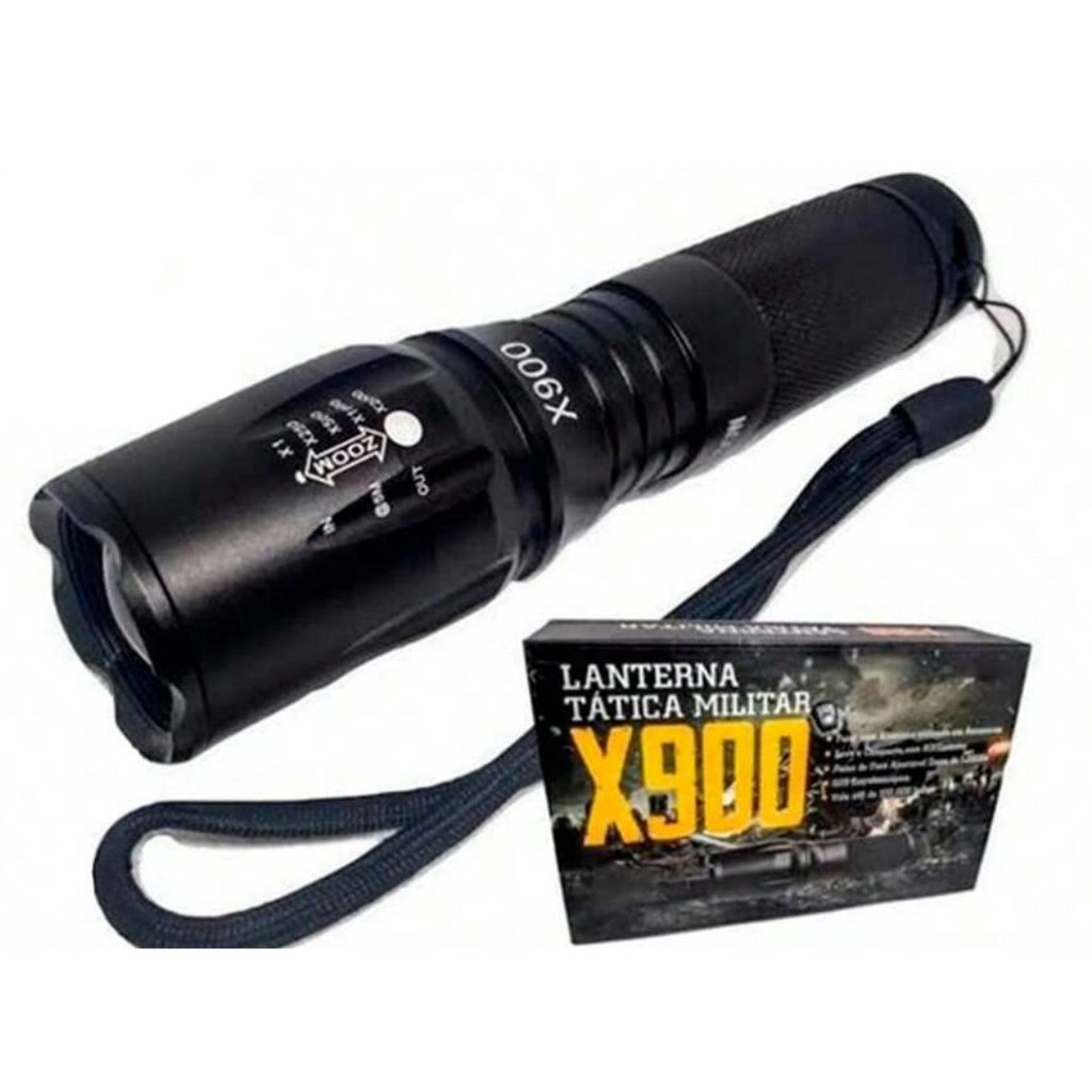 Lanterna A Prova D'água Com Sinalizador X900