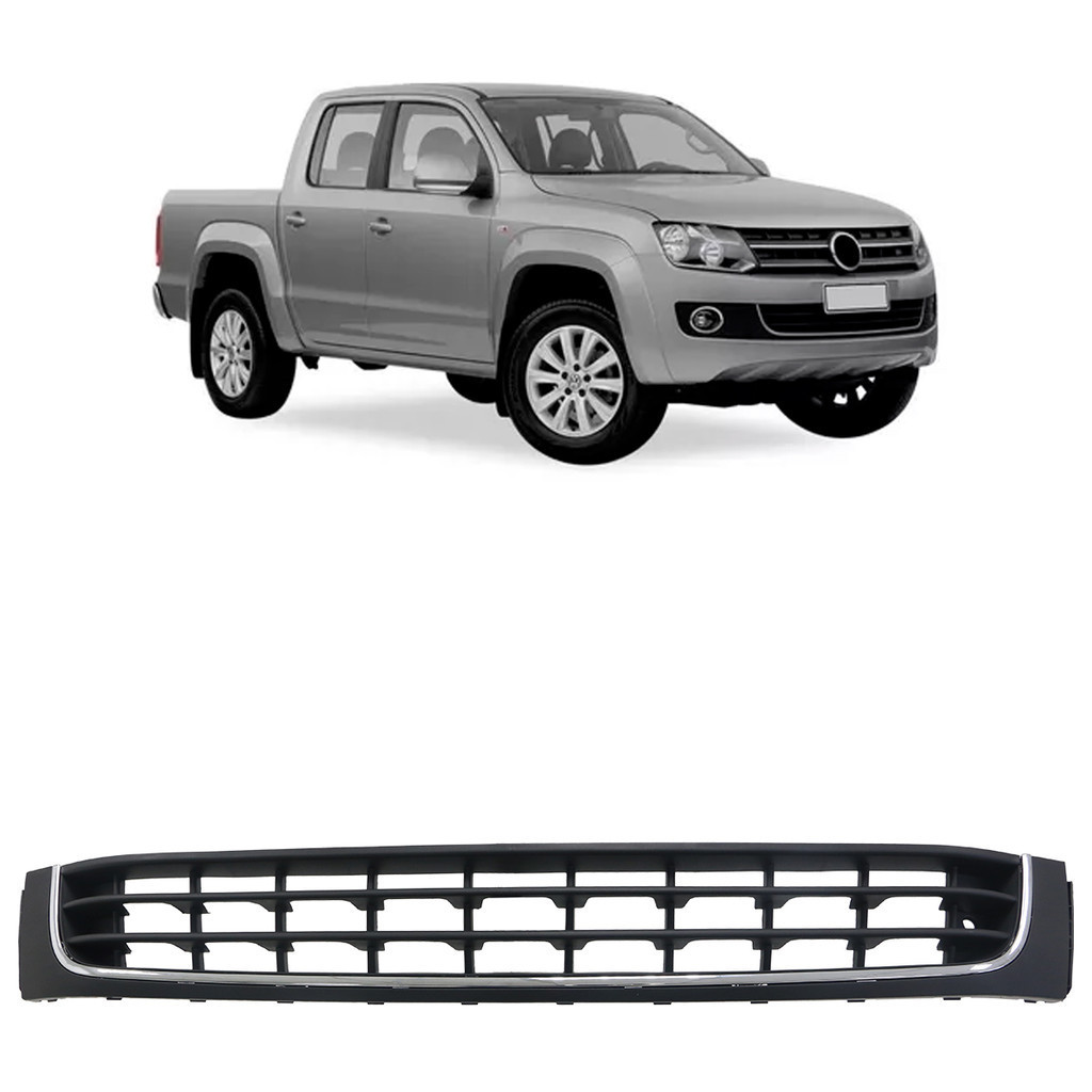 Grade Central Amarok 2012 2013 2014 2015 2016 Preto Texturizado Friso Cromado em Oferta na Shopee