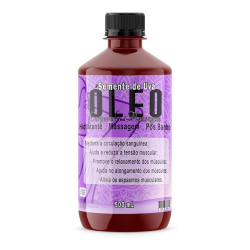 Oleo Para Massagem Corporal Sensual Natural 500ml