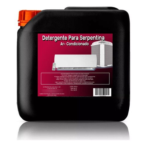 Detergente Limpeza De Serpentina Ar Condicionado 20 Litros