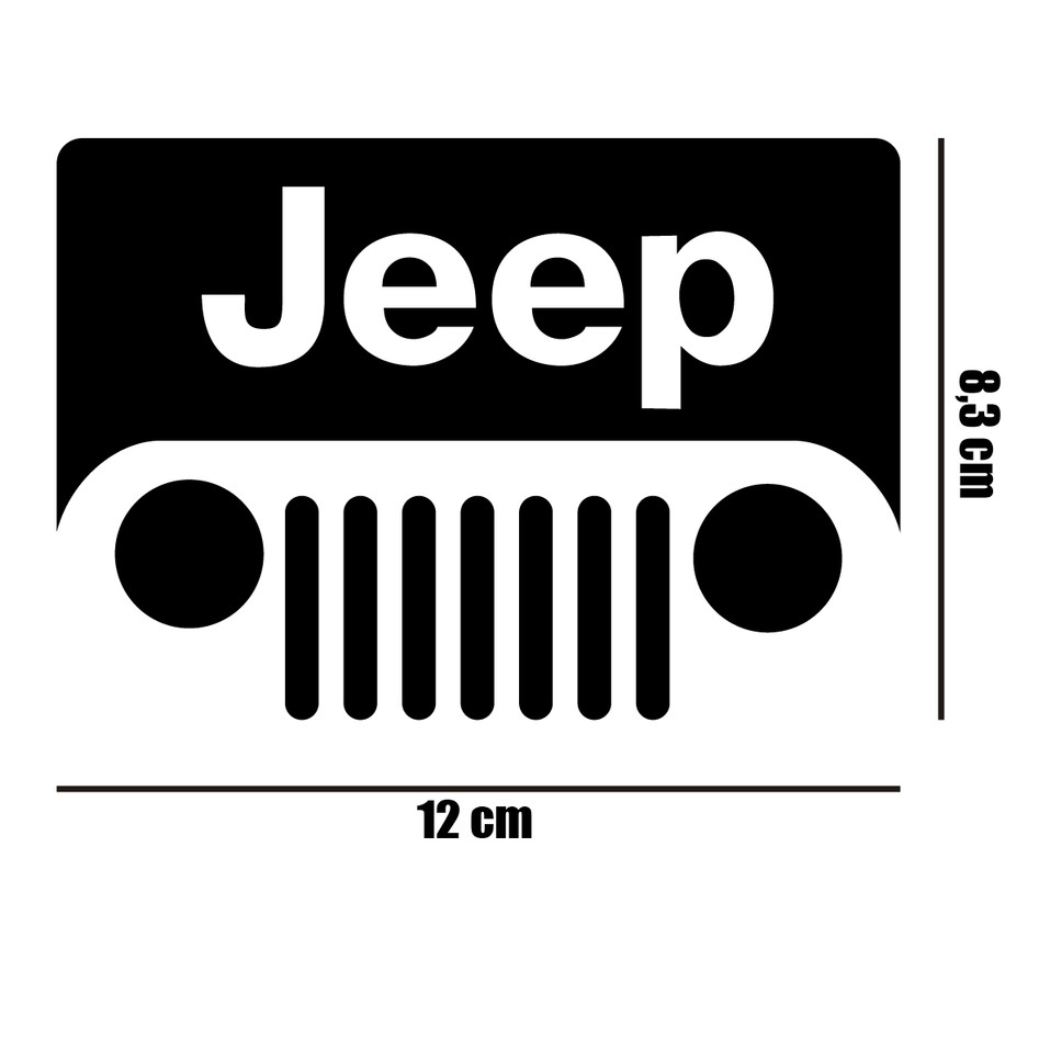 Adesivo Jeep - 8,3x12 cm - Carro/Caminhão/Moto