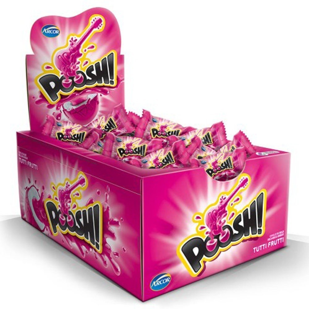 Chicle Poosh T Frutti Arcor 40 chiclete Goma de Mascar