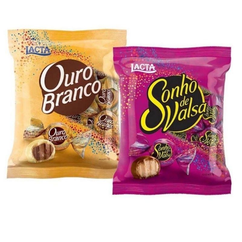 Kit Bombom Sonho De Valsa + Ouro Branco Lacta 1kg Cada Pacote Atacado P/ Festa E Revenda Com Nota