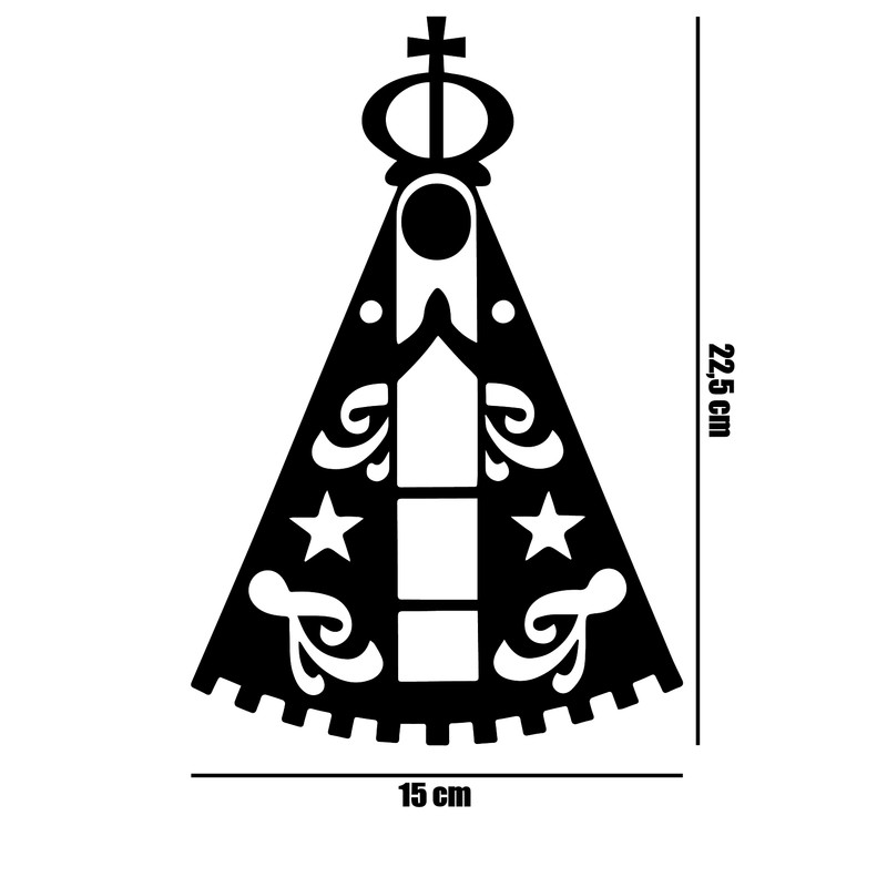 Adesivo Nossa Senhora 22,5x15 cm - Moto/Carro/Notebook
