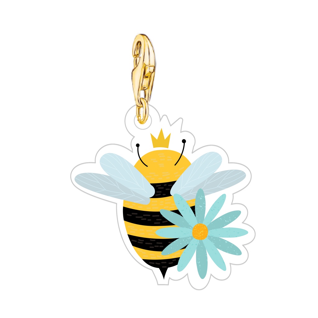 Charm Abelha e Flor Petit Conte