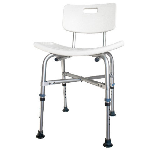 Banco Banqueta Com Encosto Para Banho Idoso Bariátrica 220kg Ajustavél Geriátrica Banheiro Higiênica