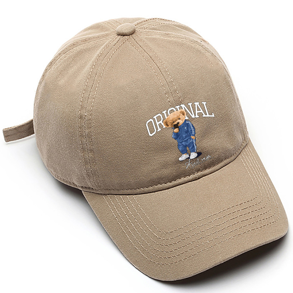 Boné de beisebol Masculino Preto Bege Branco Original Bear Tamanho Único em Oferta na Shopee