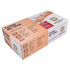 Luva de Vinil Com Pó Descarpack G 100 Unidades