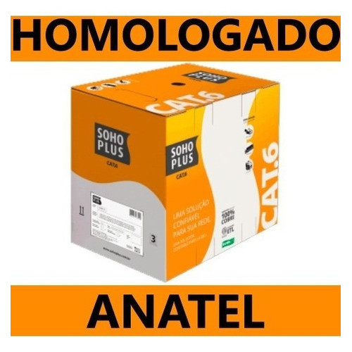 Cabo Rj45 Preto Utp Cat6 Furukawa Sohoplus Rolo 100mt — imagem 2 de 2