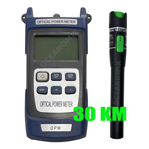 Medidor Potencia Fibra Optica Power Meter + Caneta VFL Ótica 30km - LINK+