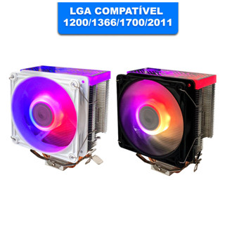 Cooler CPU PC Universal 120mm LGA 1200 1366 1700 2011 Led Argb Controladora 130w em Oferta na Shopee