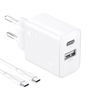 Carregador Parede 1Hora Porta Usb A/C+Cabo Tipo C Branco em Oferta na Shopee